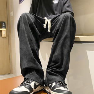 灯芯绒扎染工艺新款休闲裤男宽松D329-QM534-P55-控68图片