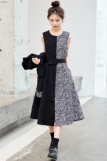 时尚套装女西装拼接撞色背心裙2023春季新款女神范气质两件套，女装套装/套裙，悠米