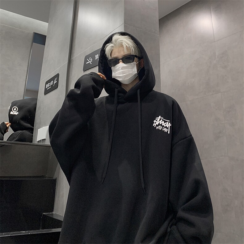 美式连帽卫衣男高级感外套hiphop上衣潮N001P60控88,女装短外套,星座307A