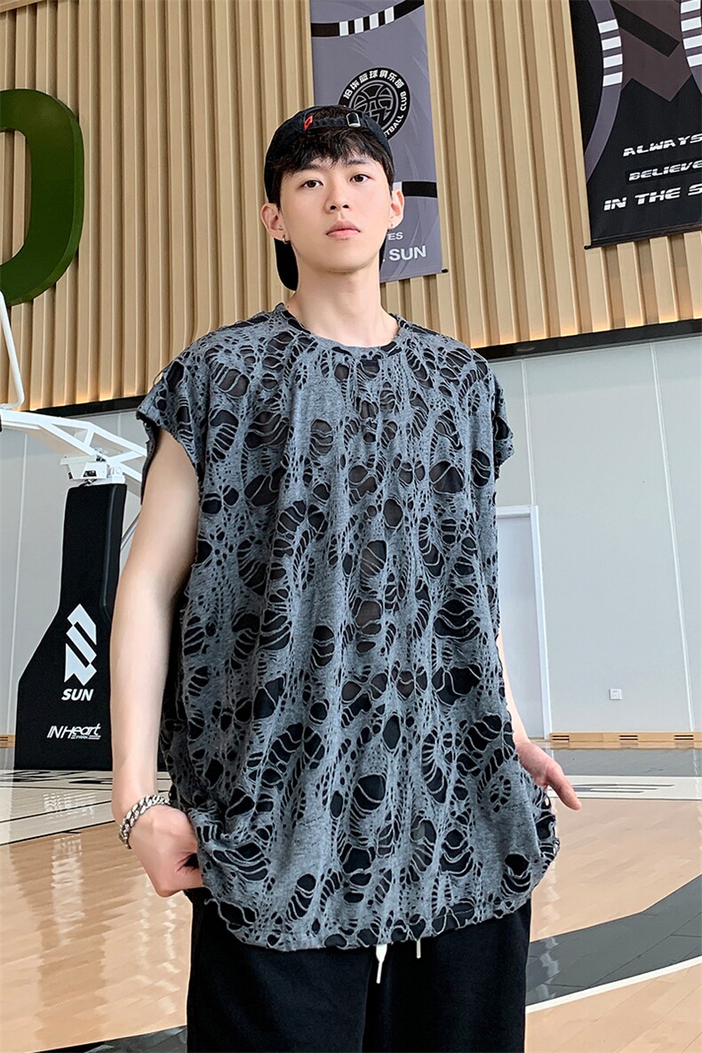 8XL-M重磅！特大码短袖T恤背心男宽松休闲百搭篮球服DX318P28,男装背心/马甲,电商D206-1