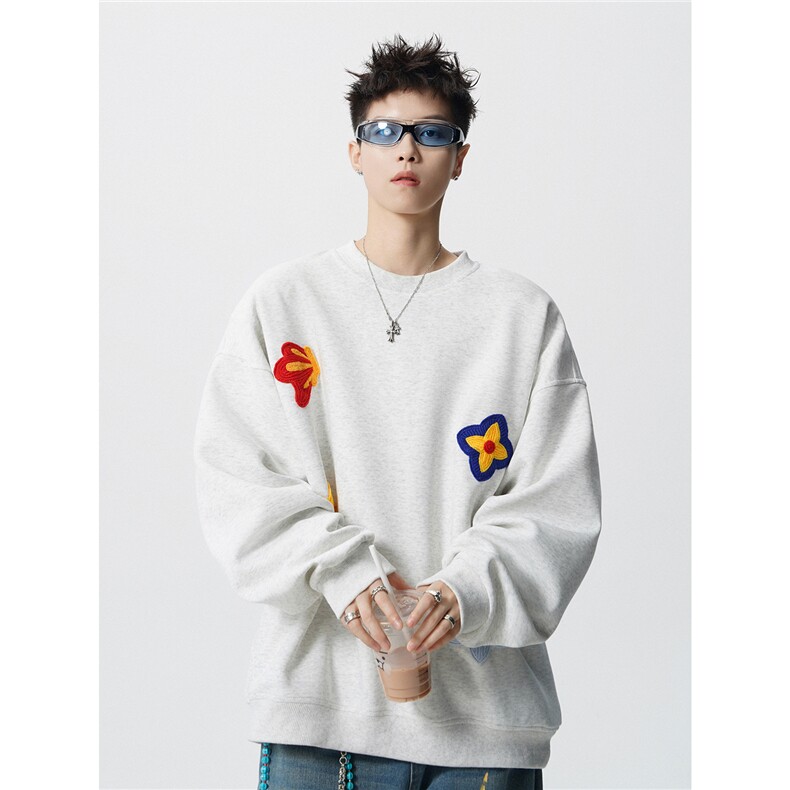 WY5530-P40特加绒P45特大码刺绣高品质华棉重磅卫衣,男装卫衣,电商D232