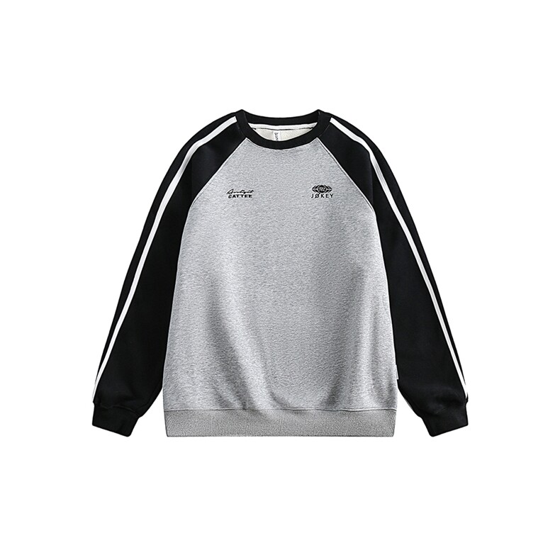 2025冬380g绣花圆领条纹卫衣--5229控价108,男装卫衣,电商S012（CATTEE）
