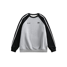 2025冬380g绣花圆领条纹卫衣--5229控价108，男装卫衣，电商S012（CATTEE）