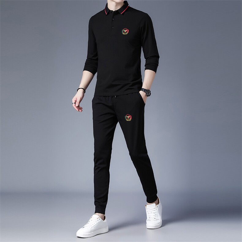 ANT8038钱塘2020-3秋季时尚修身男士套装休闲运动两件套货稳P117,男装休闲套装,钱塘207-3