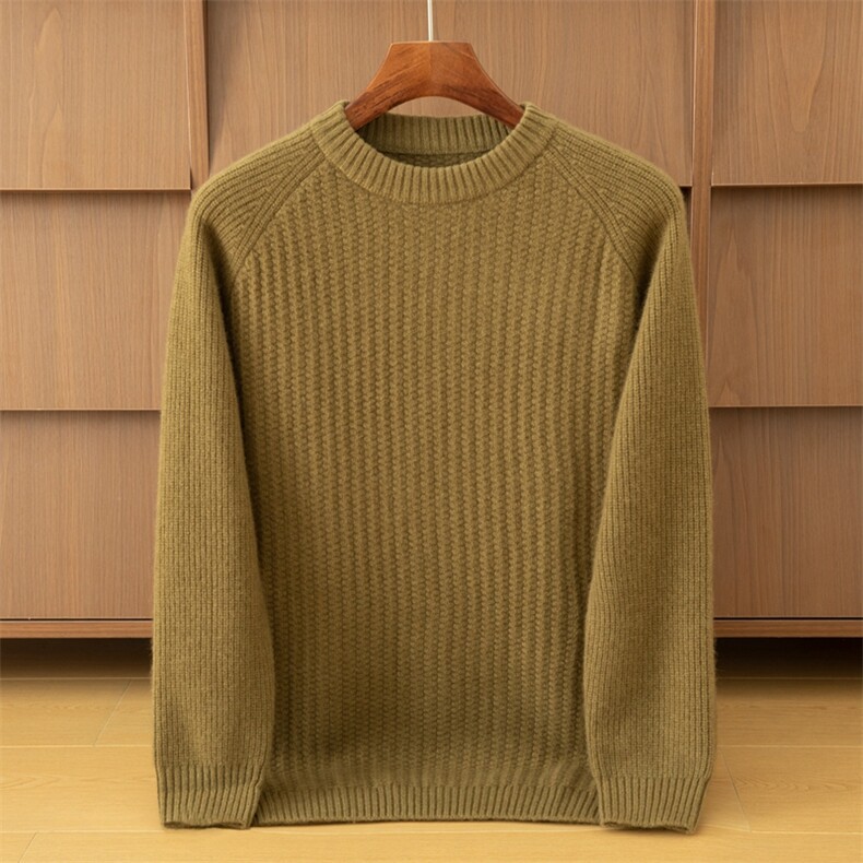 2025年秋季时尚百搭休闲简约男士羊绒衫，男装羊绒套衫，米亚康羊绒