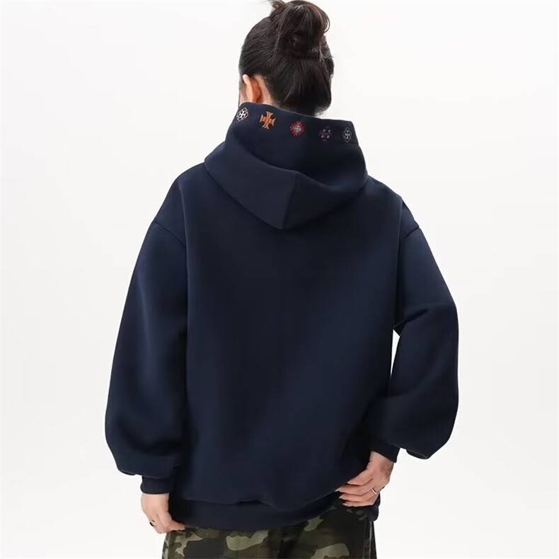 网图美式重磅刺绣连帽卫衣2026新款宽松痞帅港风外套潮YY810-P43,女装短外套,电商C216