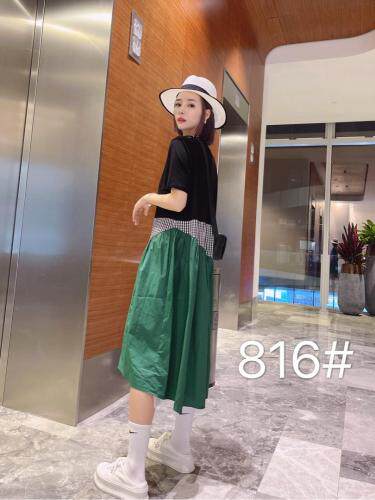 【现货】欧版不规则撞色连衣裙，女装连衣裙，柏旺阁