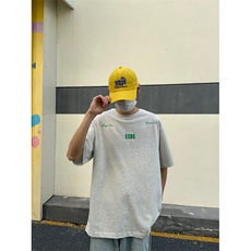 M533-P35贴布刺绣学院风宽松休闲时尚潮流百搭短袖T恤男女同款，男装T恤，星座617A-1（原B318A）
