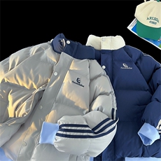 秋冬新款印花青少年冬季加厚宽松潮牌棉服保暖外套8857/P101，男装棉衣，星座506B