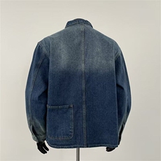 春秋款撞色拼接翻领牛仔夹克男长袖复古休闲宽松休闲外套2990P73，男装工装外套，星座410-2