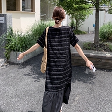 新款现货主推长款鱼尾连衣裙2572-P135-K188，女装连衣裙，2C129