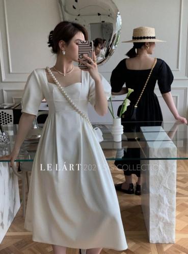 LELáRT夏季泡泡袖连衣裙,女装连衣裙,LE LART