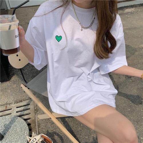 【现货】夏季新品，爱心刺绣Ｔ，女装，F/TU
