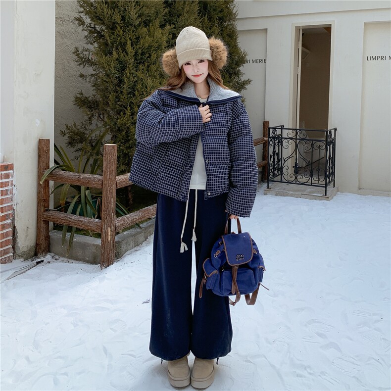 【】新标90绒学院风格子羽绒服女新款2C227/3351/P315K458,女装羽绒服,2C227