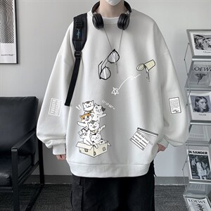 圆领卫衣男大码加厚加绒长袖t恤男S6115-P28 加绒款-P33图片