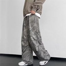 美式复古尼龙速干冲锋裤男秋户外工装迷彩伞兵裤宽松K633-P40，男装休闲裤，星座1109-3