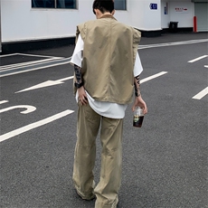 美式潮牛仔夹克男生廓形设计坎肩马甲HJ7003P65，男装夹克，星座1116-2