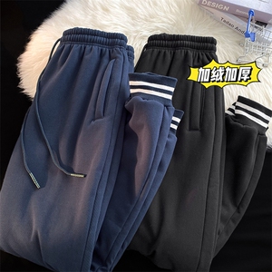 冬季新款加绒加厚简约百搭卫裤休闲裤XZ102A-2-K700-P55图片