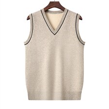 爸爸装毛衣马甲中年男士背心中年人针织衫老人坎肩马夹HPN997-P80，男装背心/马甲，电商B212（原钱塘6029）