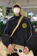 港风24新款春季时尚ins立领撞色笑脸印花夹克外套F348P65控88，男装夹克，电商A247