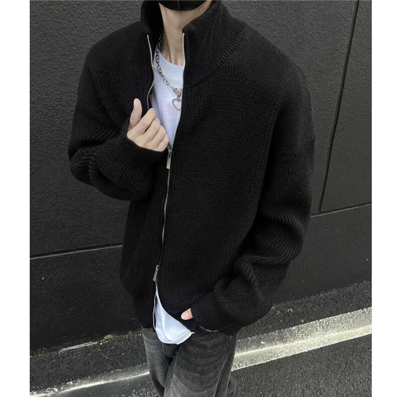 现货秋冬装cleanfit四角缝线高领针织开衫毛衣外套男H1016P78,男装针织衫/毛衣,电商A341