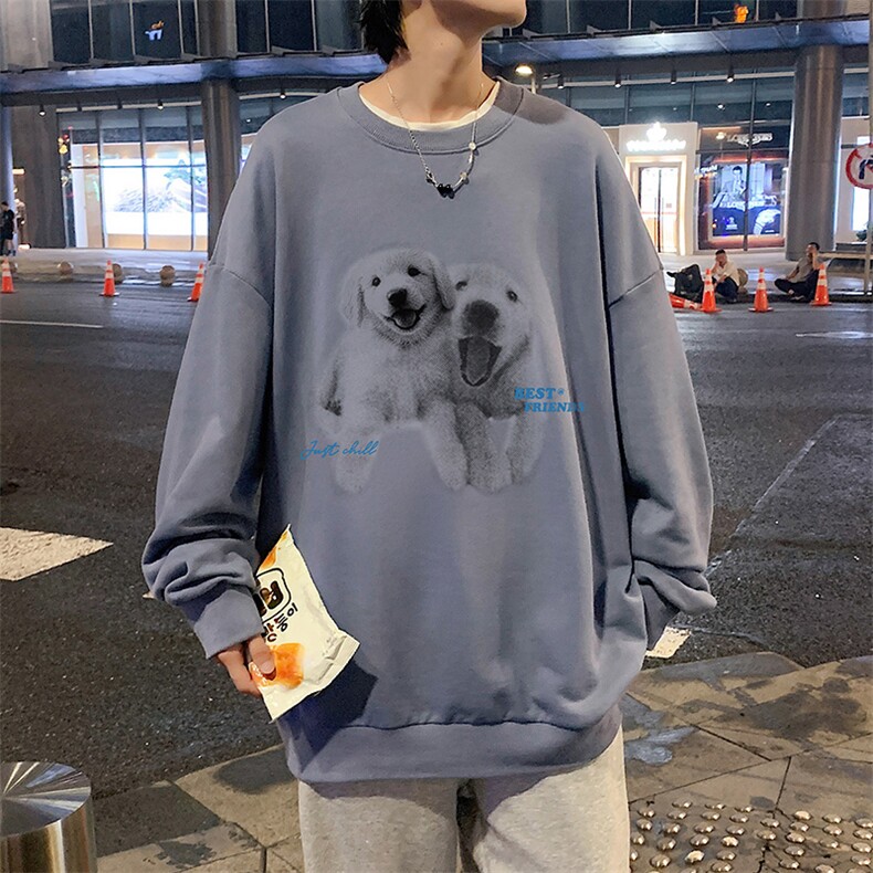 圆领卫衣男超大码胖子肥佬大号长袖t恤S6455-P28,男装卫衣,电商A040
