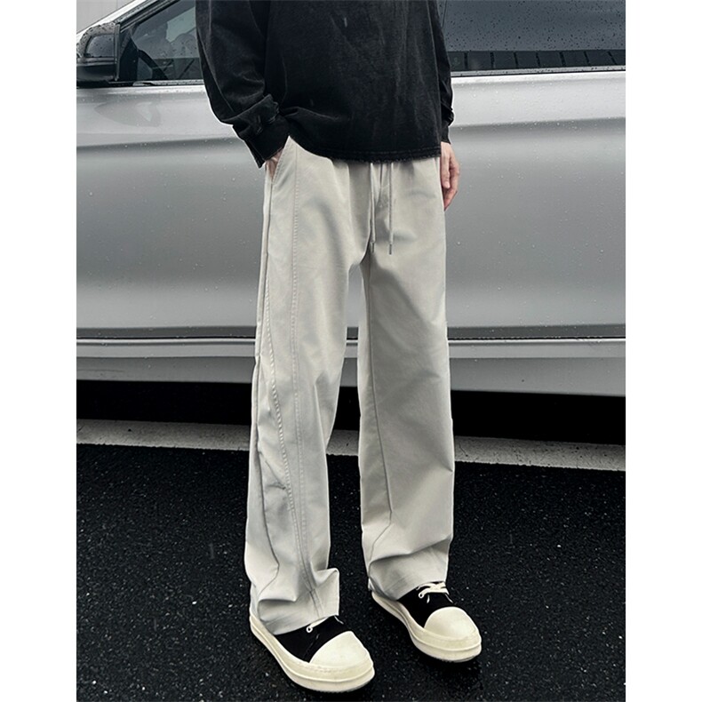 秋季新款休闲裤百搭拼接宽松直筒长裤抖音品质A111-A397-P37,男装休闲裤,电商基地A111