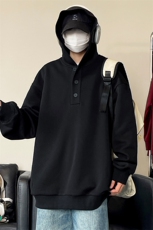 重磅连帽亨利领设计感卫衣宽松潮流上衣W4645-P47【特价】，男装卫衣，电商A007