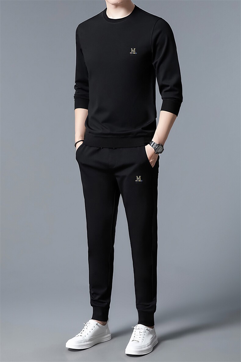 SA3036-3钱塘2020-2中青年男士百搭简约冬季厚款卫衣套装P240,男装休闲套装,钱塘207-2