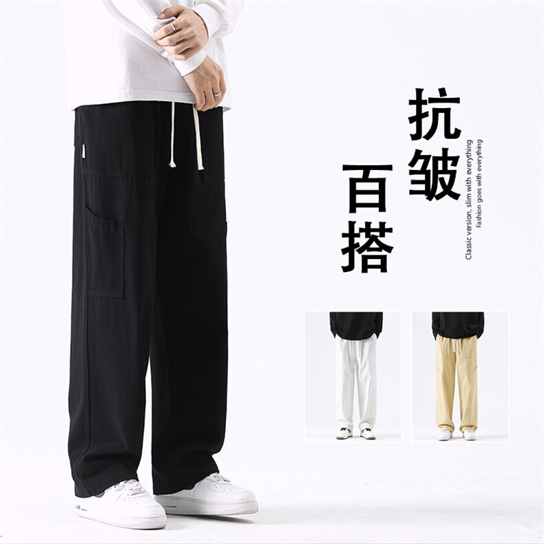 冰丝裤子男士夏季薄款运动工装裤透气速干夏天K627-特批40,男装休闲裤,星座718-1