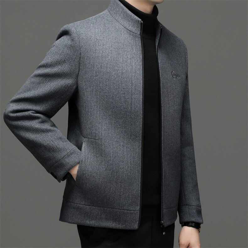 中青年男士冬季新款时尚休闲简约双面尼外套XL-AL--W2306-P220,女装短外套,钱塘6003（原4033）