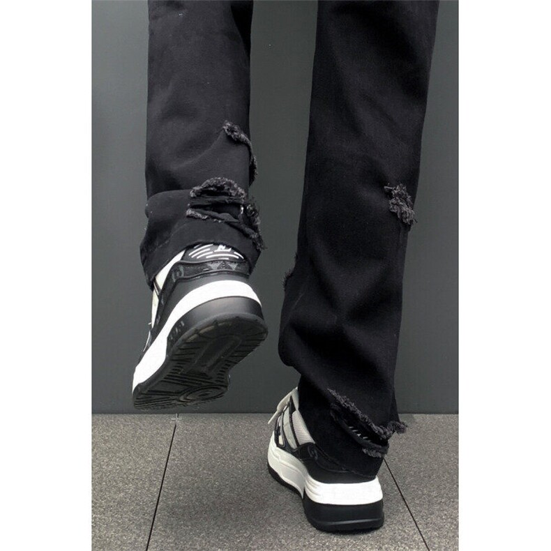 现货 夏季显瘦破洞设计感宽松直筒高街薄款休闲牛仔裤K5802-特P35图片