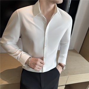 精品~主推款M-8XL莫代尔棉高品质长袖衬衫男修身衬衣C332-P58图片