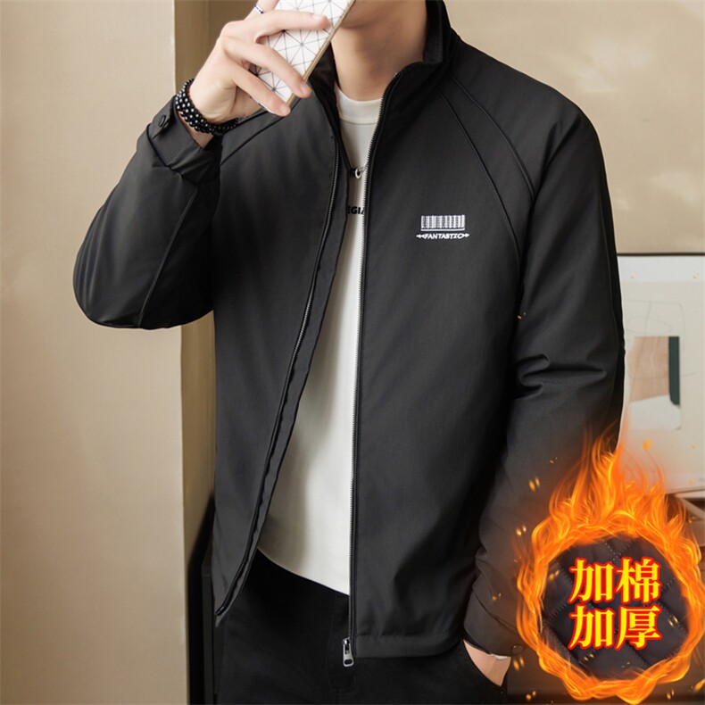 秋冬热卖加棉加厚立领时尚百搭简约防寒保暖夹克棉衣外套189P85,男装夹克,电商B226