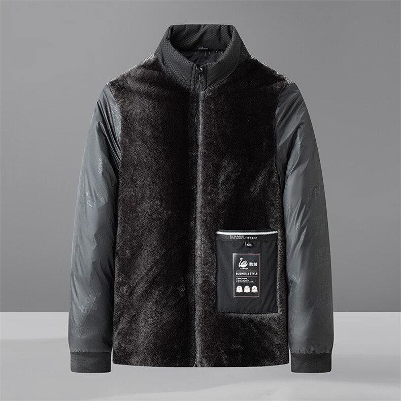 羽绒服男士冬季连帽短款上衣服冬装加厚保暖商务冬天鸭绒外套,男装羽绒服,电商B212（原钱塘6029）