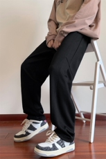美式潮流休闲裤男港风宽松直筒拖地裤束脚裤卫裤KP631P55，男装休闲裤，星座1204-3