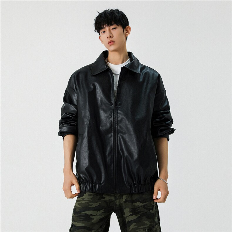 男装休闲美式皮夹克百搭大码外套Y10-P55控109，男装夹克，电商A132（原电商B245）