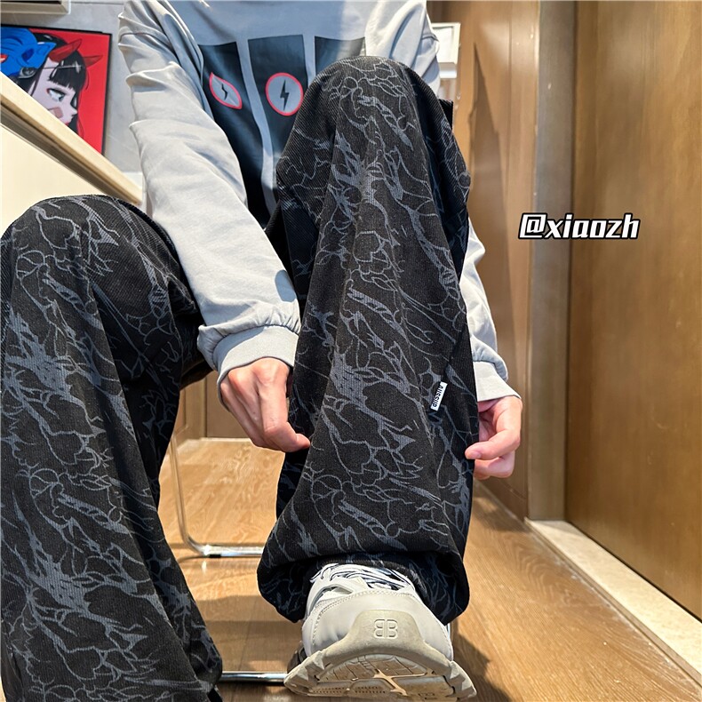 XZ616秋季新款重磅灯芯绒闪电纹工装破缝长裤TY1033特P40控78,男装工装外套,星座512A（原616）