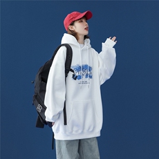 数据好主推中性风卫衣男连帽宽松外套X-416B-1-WL121-P38限58，男装卫衣，星座416B-1