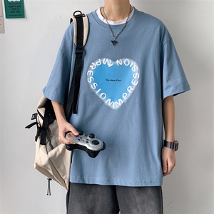 ！200G！2023春夏新款发泡印花男士短袖T恤纯棉体恤T2209P25图片