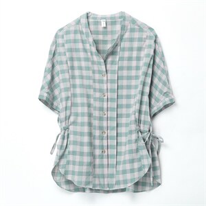 高端棉麻女夏季休闲2025新款时尚减龄太洋气小个子，女装衬衫，奕阳依阁