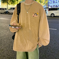 直播品质重磅纯棉美式蜡染水洗做旧潮牌宽松长袖t恤CT301特P38，男装T恤，电商A486