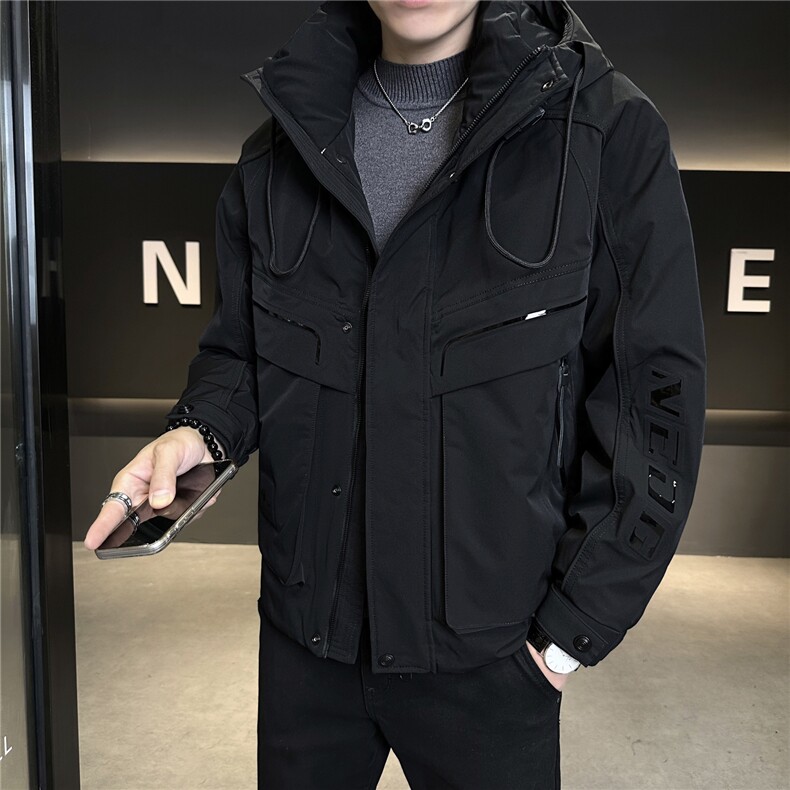 标50绒冲锋衣羽绒服男连帽三防面料保暖A329-YR8611-P235,男装夹克,电商A329