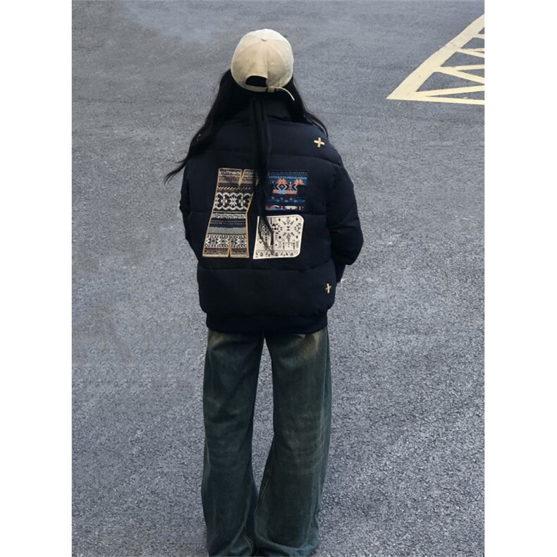 A562-P98冬季加厚刺绣设计感面包服棉服潮棉衣外套,男装棉衣,星座911