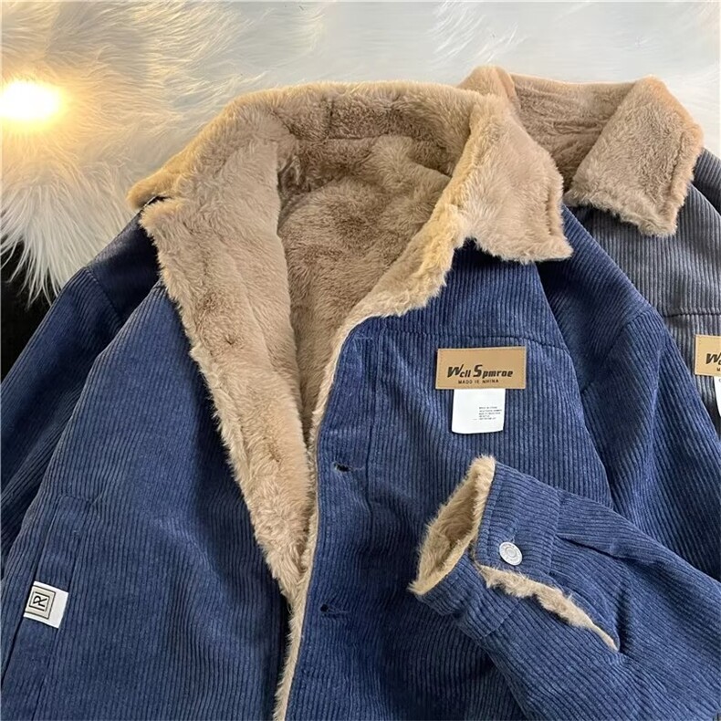 加厚ins棉衣潮翻领原宿男青春流行标准新款百搭灯芯绒Y6571P70,男装棉衣,星座1116-2