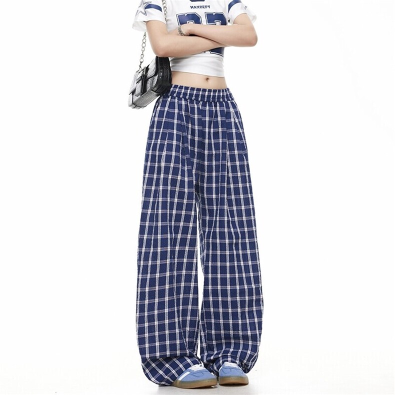 夏季轻薄格子休闲裤男女K1823/P40,男装牛仔裤,电商D202