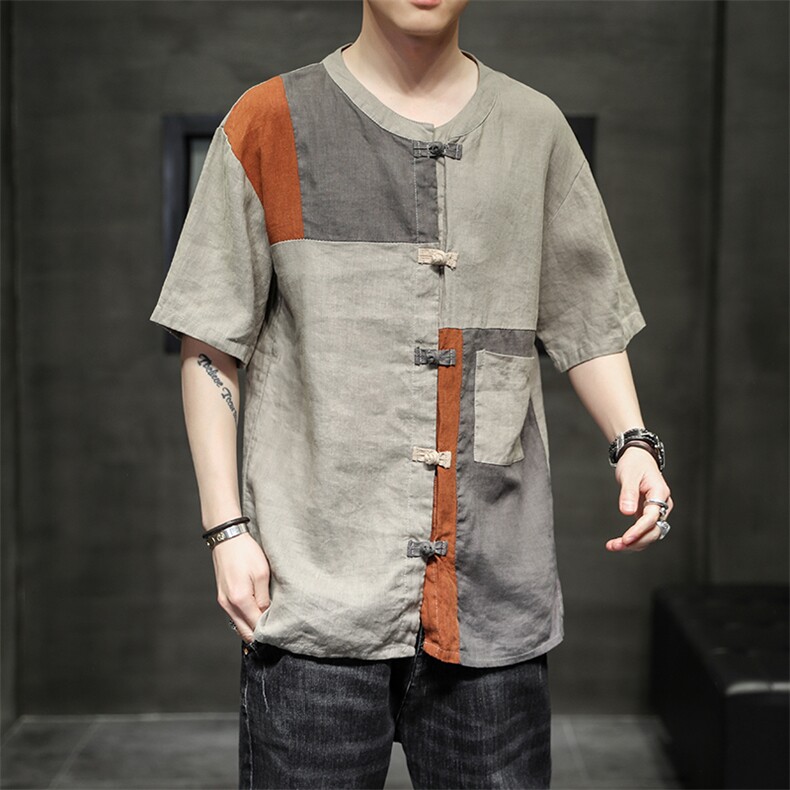 风棉麻乞丐服T19-P60,男装T恤,星座816-2（原B366-1）