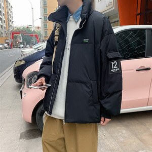 冬季衣男潮牌ins立领夹克纯色面包服外套帅百搭袄 W1936-P78图片