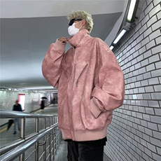 档口有货复古扎染麂皮绒工装夹克高街宽松美式飞行外套8228P78，男装夹克，星座410-2