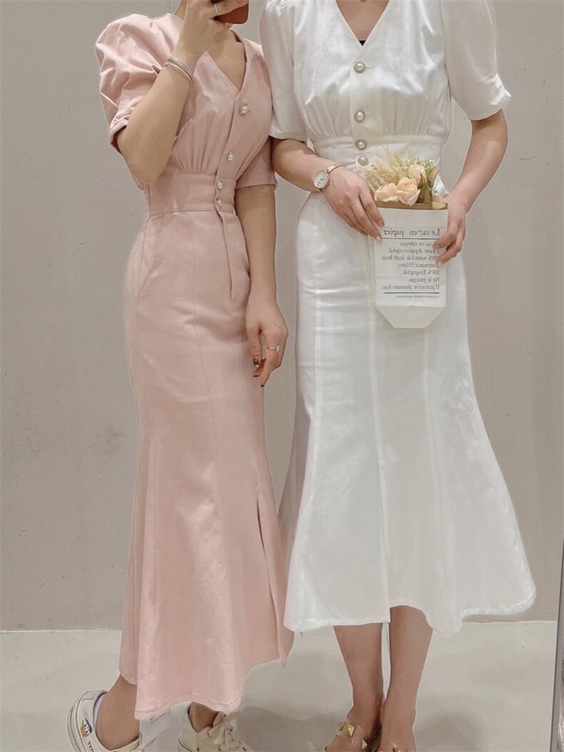 【现货】鱼尾牛仔连衣裙2色，女装连衣裙，ONE(2F)